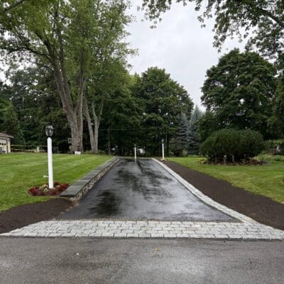 Residential Driveway Cobblestone Apron